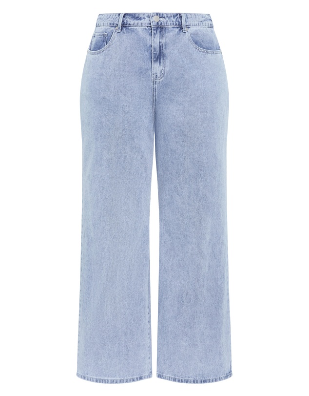 City Chic - Plus size Harley Fit Denim Blues Straight Leg Regular Jean - light wash