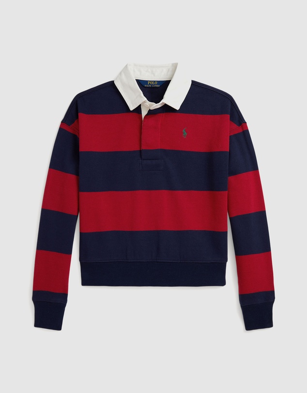 Polo Ralph Lauren - Striped Cotton Fleece Rugby Shirt - Teens
