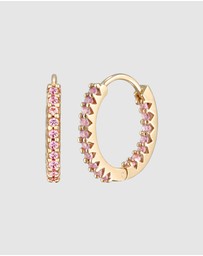Haze & Glory - ICONIC EXCLUSIVE - Earrings Creoles Divine with Sapphire in 375 Yellow Gold