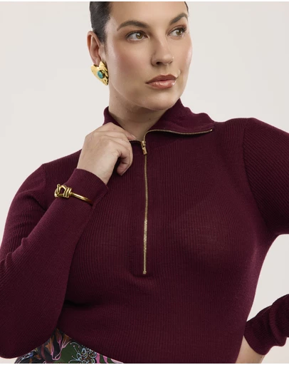 Obus - Merino Traveller Zip Roll Neck
