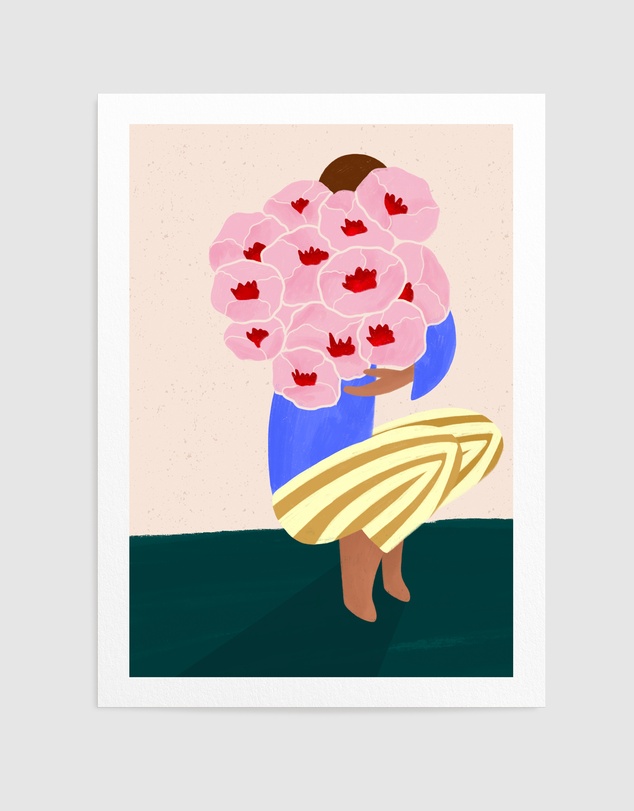Olive et Oriel - Bouquet Of Flowers by Bea Muller Art Print