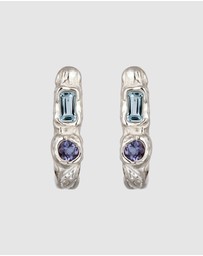 Haze & Glory - ICONIC EXCLUSIVE - Earrings Stud Topaz Iolite Gemstone 925 Sterling Silver