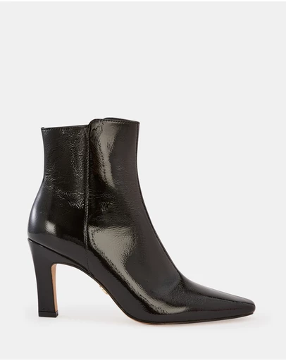 Wittner - Loz Crinkle Patent Leather Ankle Boots