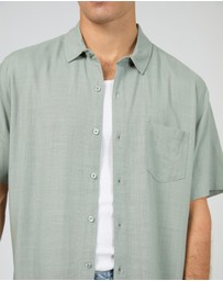 Silent Theory - Textured Linen SS Shirt