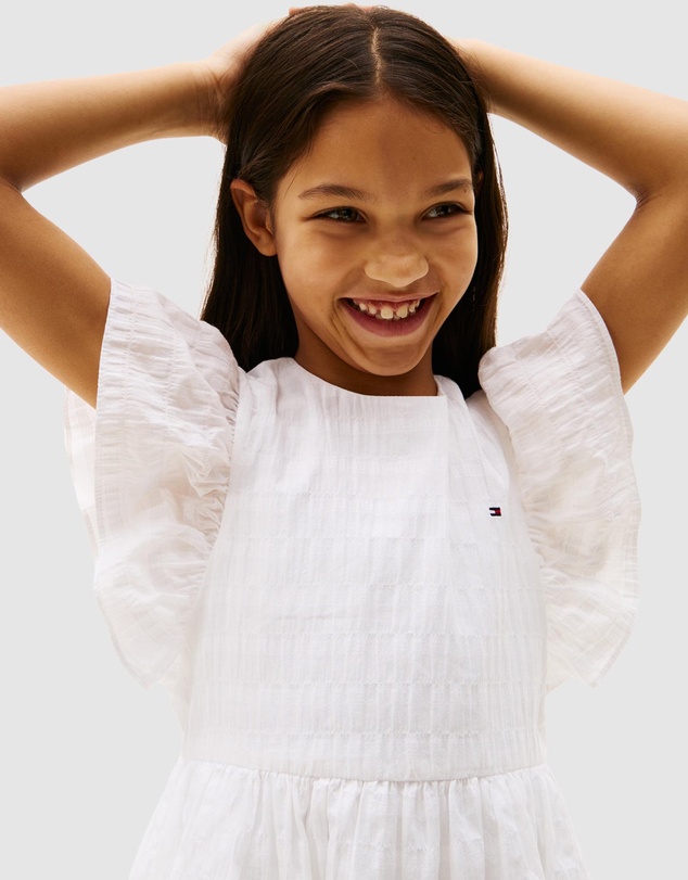 Tommy Hilfiger - Textured Fit And Flare Dress - Kids