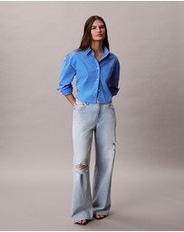Calvin Klein Jeans - Cropped Cotton Poplin Shirt