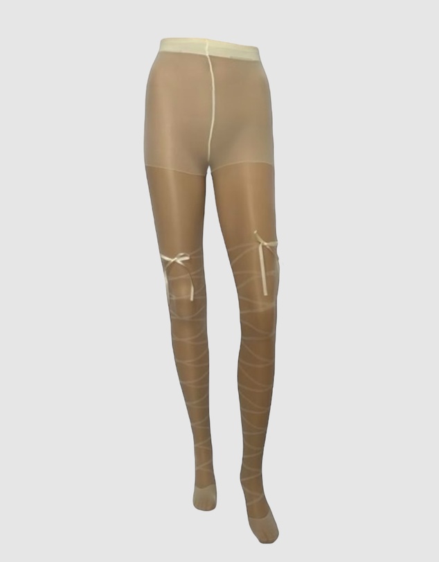 High Heel Jungle - Stain Bow Lace Up Tights