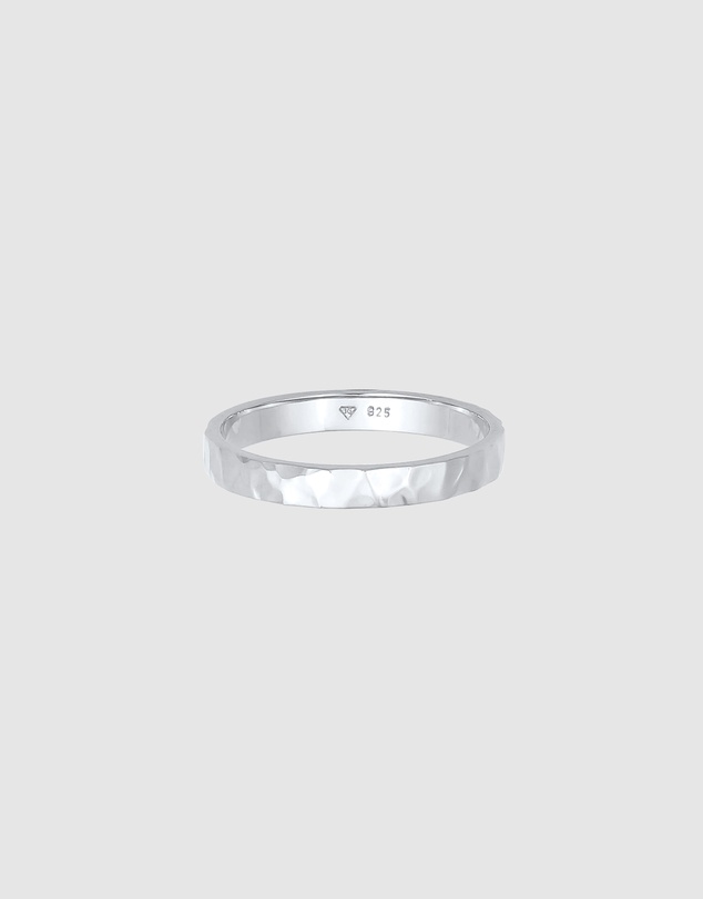 Elli Jewelry - Hammered Band Ring in 925 Silver