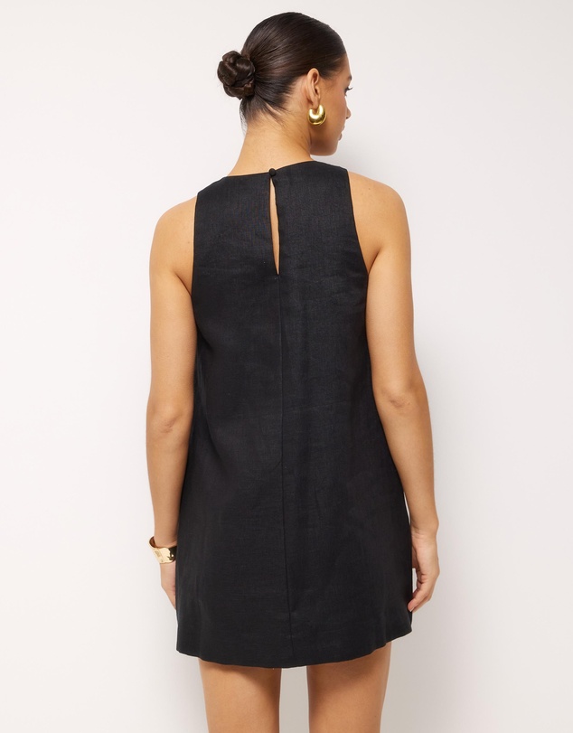 AERE - Lila Linen Shift Mini Dress