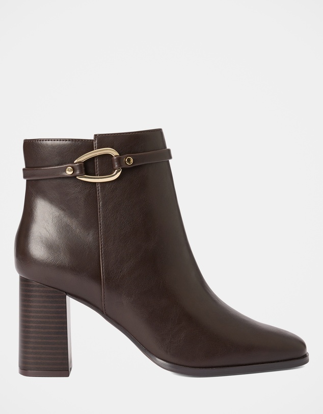 Forever New - Rosanna Hardware Trim Heeled Ankle Boots