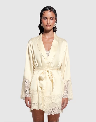 GINIA - Silk Lace Robe