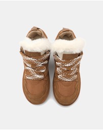 AusWooli Ugg Boots - Hamilton Sheepskin Wool Urban Chic Lace Sneakers