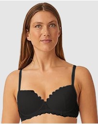 Naturana - Underwire Padded Zig Zag Lace Bra