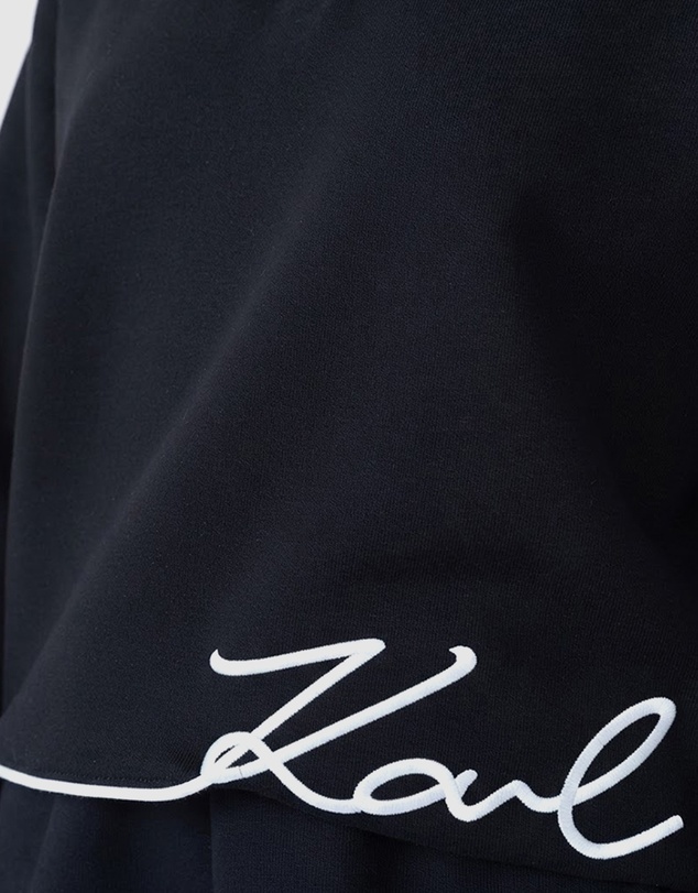 Karl Lagerfeld - Signature Hem Half Zip Up Sweatshirt