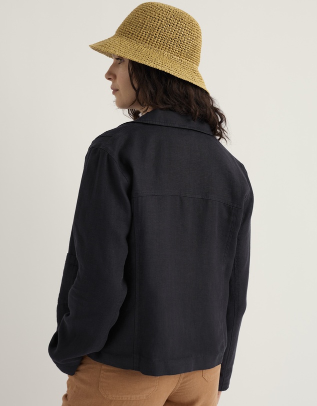 Seasalt - Seasalt Cornwall Navy Arame Linen Jacket