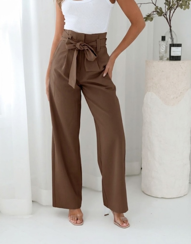Esther & Co - Alma Pants - Ashbrown