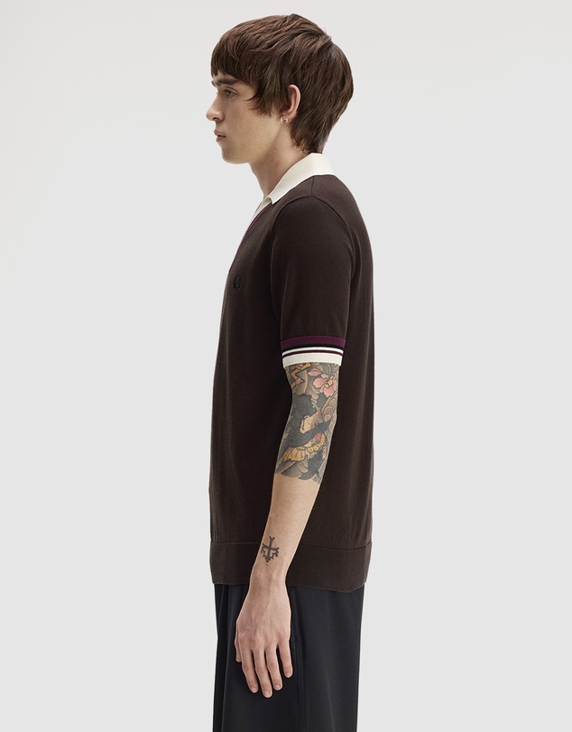 Fred Perry - Tipped Open Neck Knitted Shirt