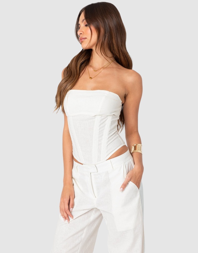 EDIKTED - Arya Linen Look Corset