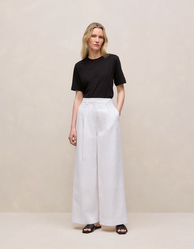 Trenery - Cotton Crew T-shirt in Black