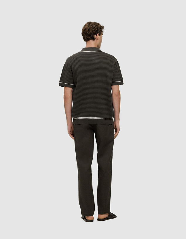 Trenery - Textured Cotton Tipped Knit Polo