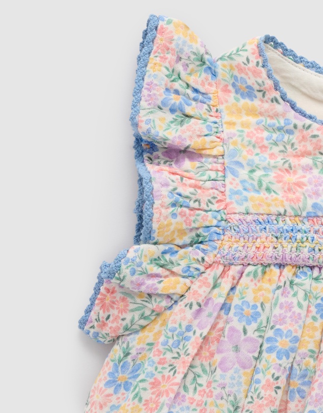 Purebaby - Smocked Dress -Kids-Babies