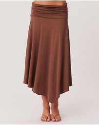 SNDYS - Tamsin Asymetrical Hem Midi Skirt