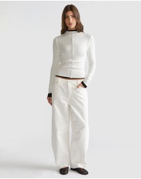 Decjuba - D-Luxe Semi Sheer Long Sleeve Top