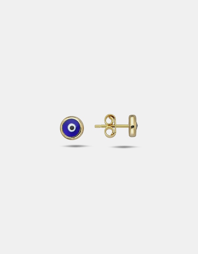 Zoe Olivia - 9K Gold Evil Eye Stud Earrings