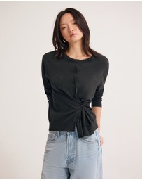 Oxford - Saga Side Button Cardigan