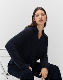 UNISON - Lofty Collared Knit