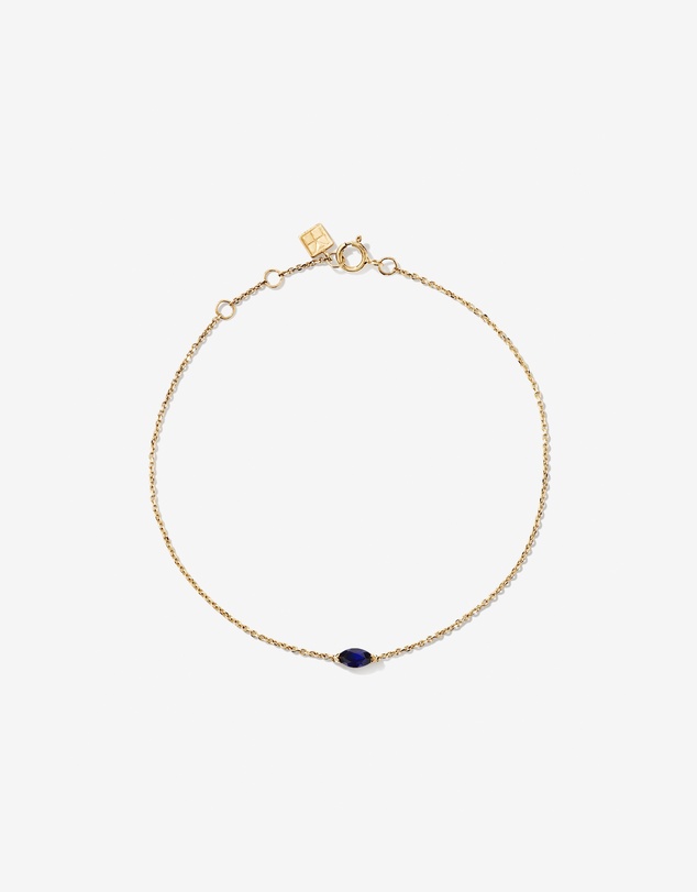 Michael Hill - East West Marquise-Cut Created Sapphire Bracelet in 10kt Yellow Gold