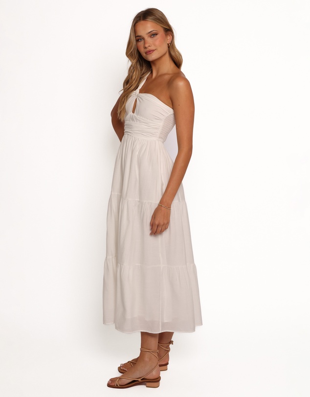 Petal & Pup - Vinny One Shoulder Maxi Dress - White