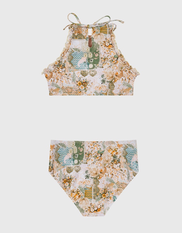 Aqua Blu Kids - Mosaic Halter Neck Bikini Set - Teens