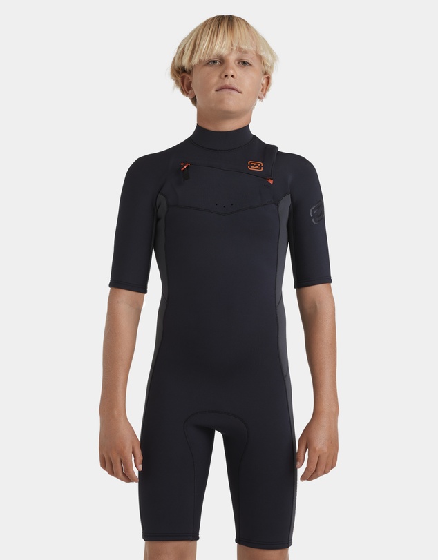 Billabong - Boys 8 to 16 2/2mm Absolute Natural Chest Zip GBS Springsuit