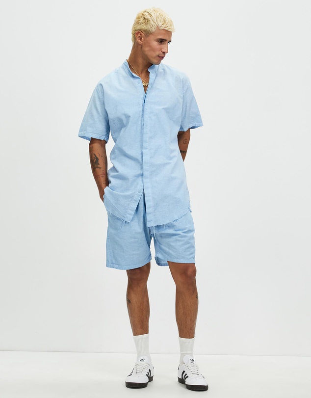Surrounded By Ghosts - The Obsidian Linen Drawstring Shorts