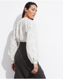 & Other Stories - Voluminous Floral-Appliqué Blouse