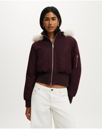Cotton On - Remi Hooded Bomber Jacket