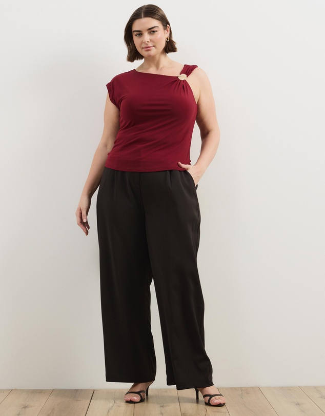 Atmos&Here Curvy - Thea Asymmetric Mesh Top