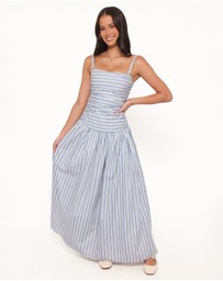 Petal & Pup - Carlisle Maxi Dress - Blue Stripe