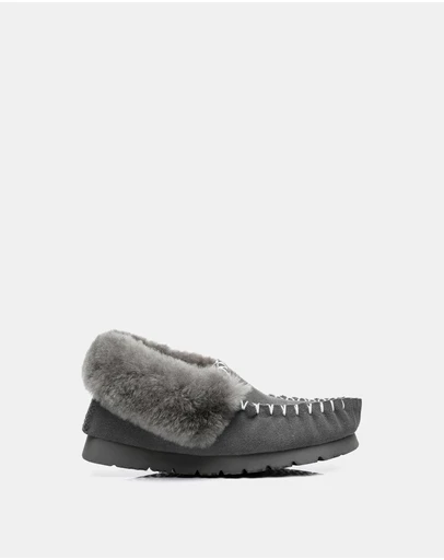 EVERAU - EverAU Ugg Popo Moccasin Sheepskin Upper Moccasins