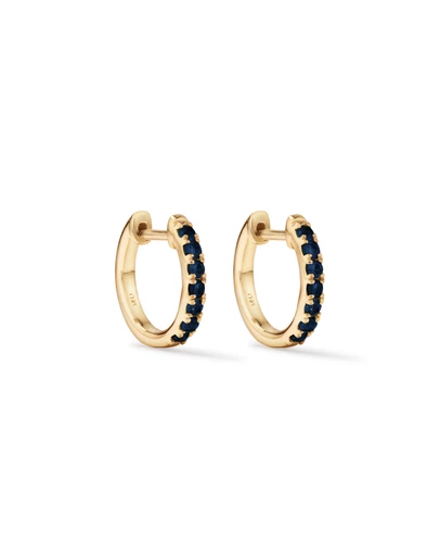 Michael Hill - Sapphire Huggie Hoop Earrings in 10kt Yellow Gold