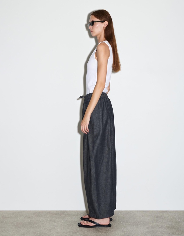 COS - Barrel Leg Denim Drawstring Trousers