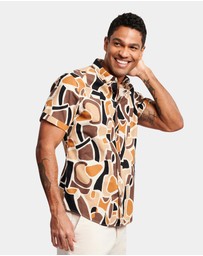 Brooksfield - Abstract Print Casual Shirt