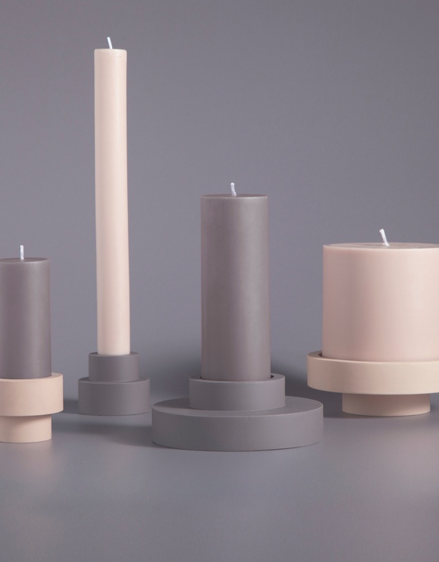 porter green - escc medium pillar candle soy-blend unscented candles