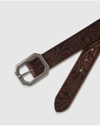 Belle & Bloom - Stand By Me Embossed Leather Belt