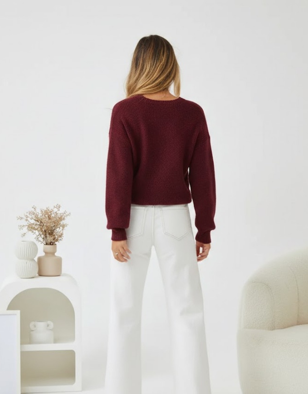 Esther & Co - Harvie Knit - Wine