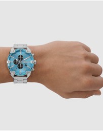 Diesel - Spiked Silver Tone Chronograph Watch