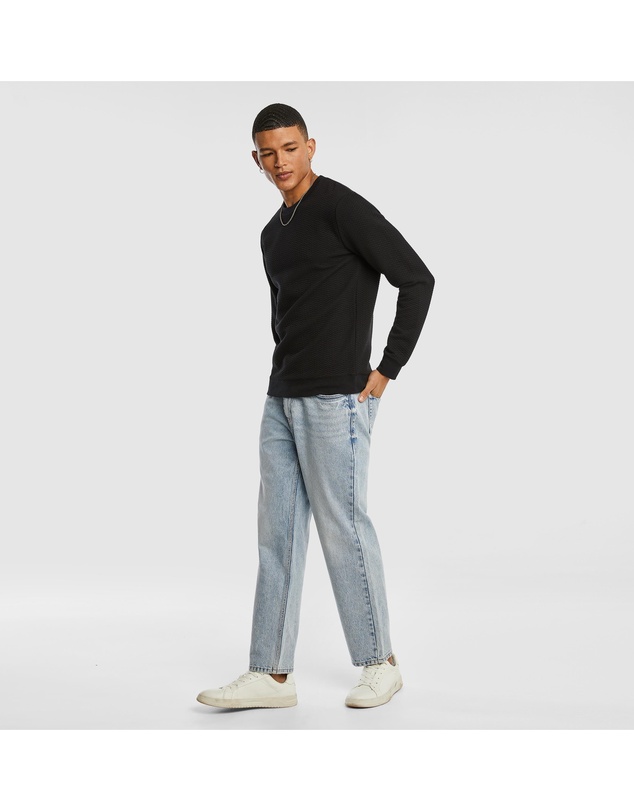 yd. - Tech Crew Neck Textured Sweatshirt