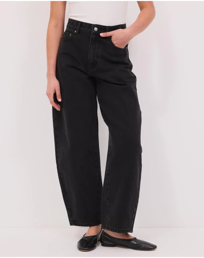 Calli - Cassidy High Rise Panelled Barrel Leg Jeans