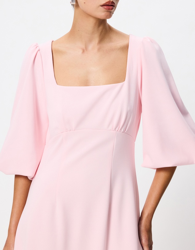Tussah - Rosalie Square Neck Puff Sleeve Midi Dress